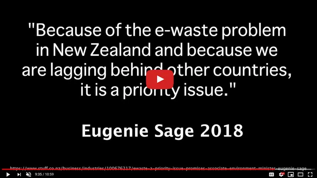 e-waste video with Eugenie Sage